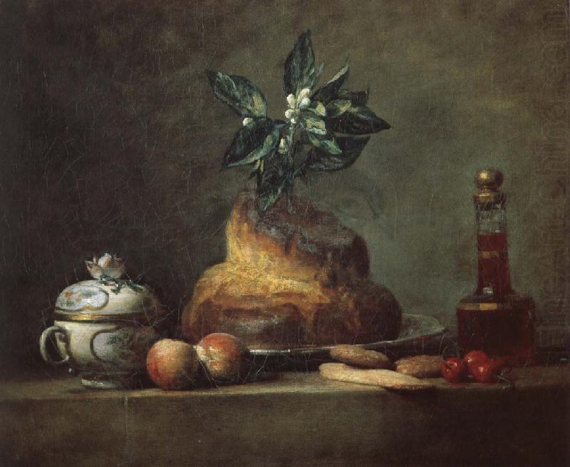 Jean Baptiste Simeon Chardin Round cake china oil painting image
